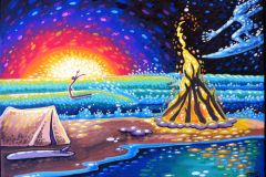 8_Fall_Camp_Out_at_Uppers_20x20_PAINTING_12_x_16_canvas_board_by_Drew_Brophy_Sept_2013