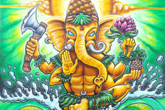2014 Mahalo Ganesha 36" x 24" on canvas by Drew Brophy 2014