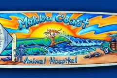 Malibu-Coast-Animal-Hospital-Surfboard-Painting-by-Drew-Brophy-Fall-2014