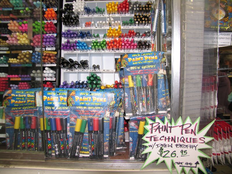 In Store DREW BROPHY Paint Pen Display