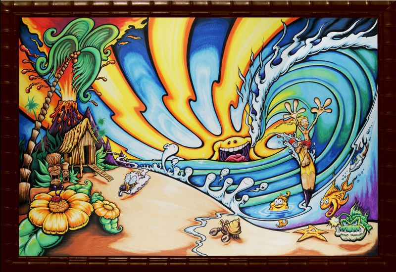 Walter's Wave by Drew Brophy sized 48" x 72" Framed