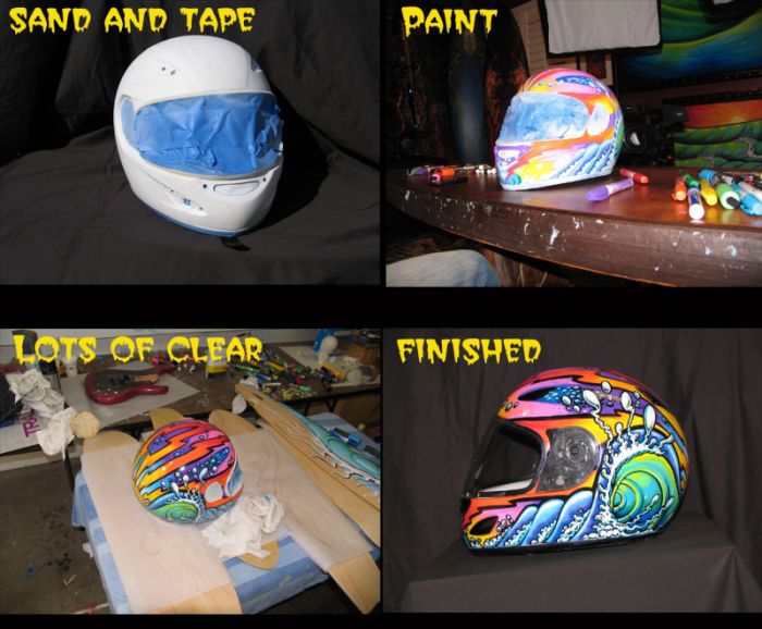 Painting a Helmet with Paint Pens - Drew Brophy - Surf Lifestyle Art