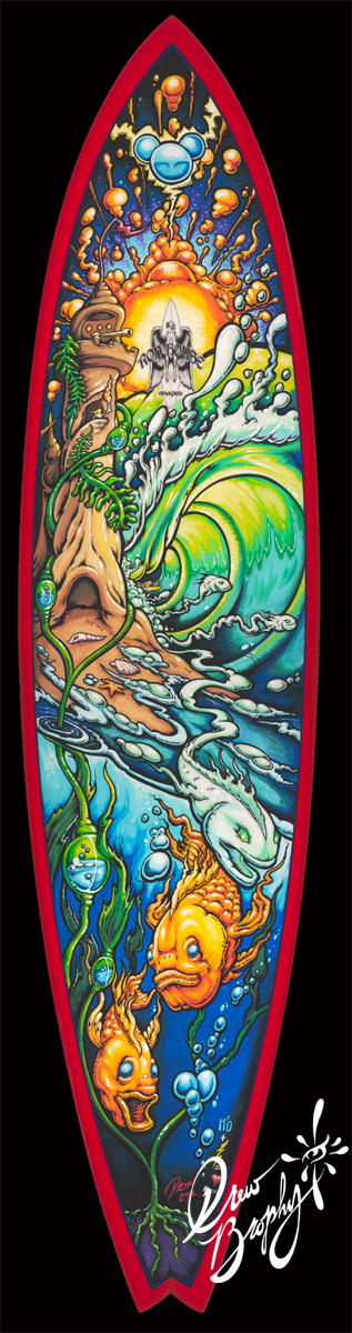 MiOcean Surfboard Painting (c) Drew Brophy