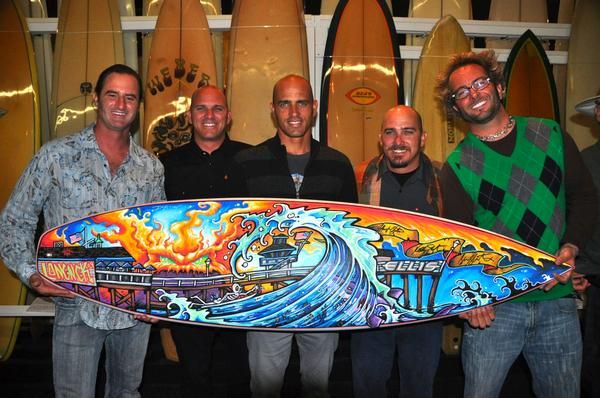 Drew, Slater Brothers and Mark with Auction Board