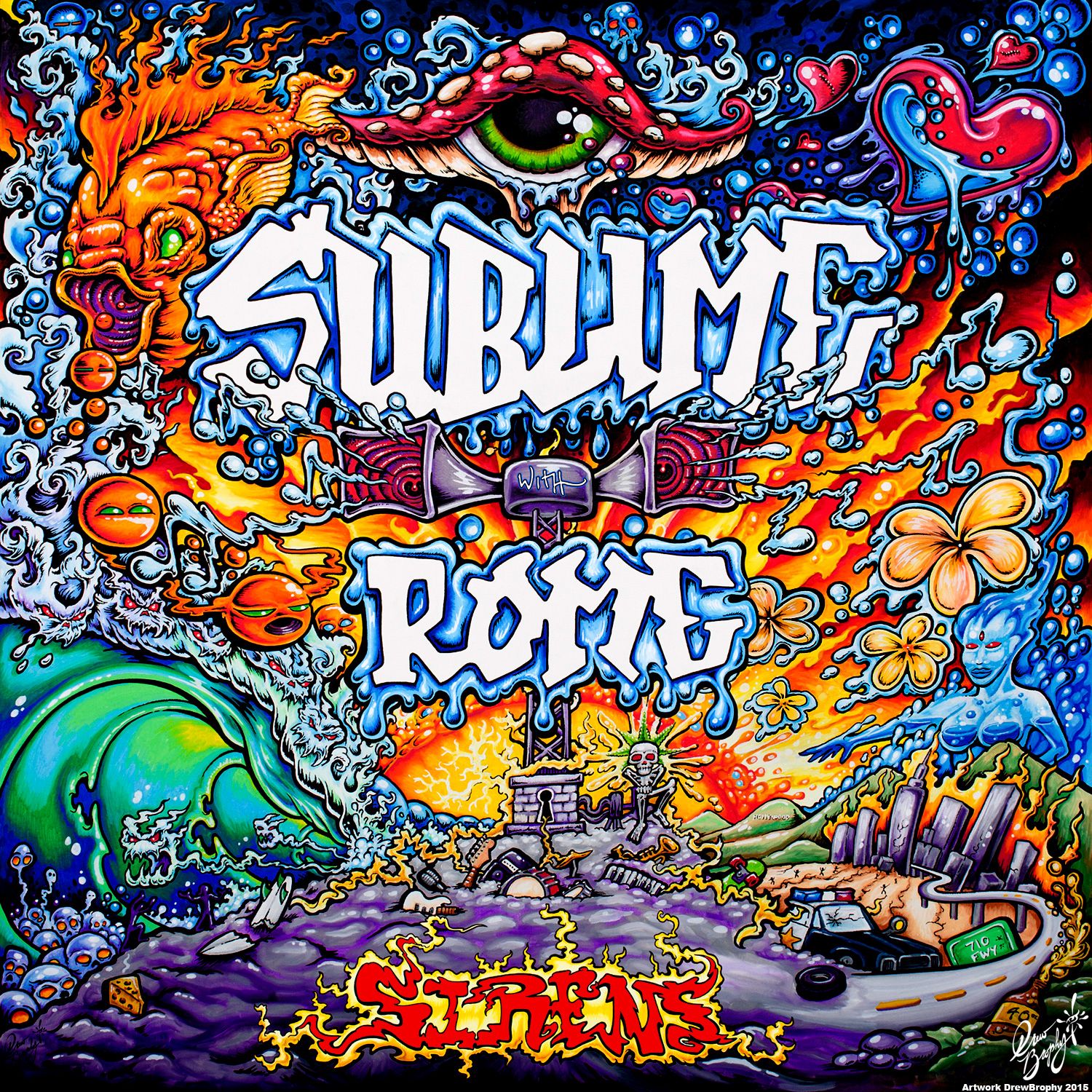 Sublime with Rome Sirens Album Cover Art by Drew Brophy