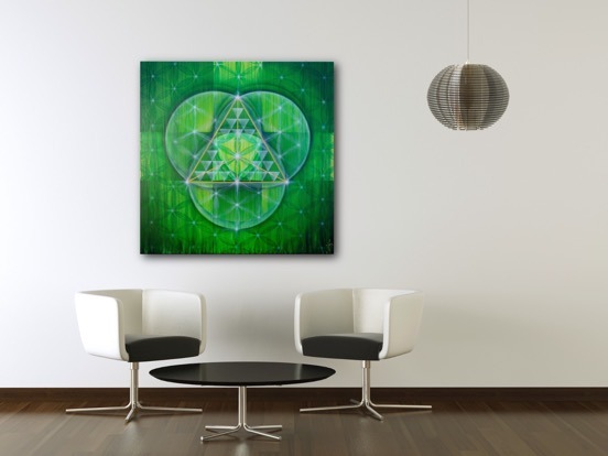 8 Trinity Sacred Geometry Art by Drew Brophy Mid Century Modern Business Furniture