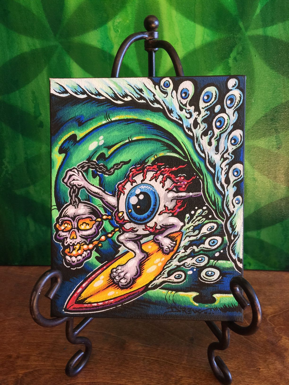 surfing eyeball Drew Brophy Surf Lifestyle Art